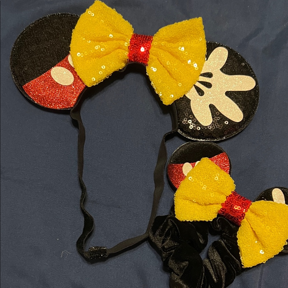 Mouse Ears with matching scrunchy